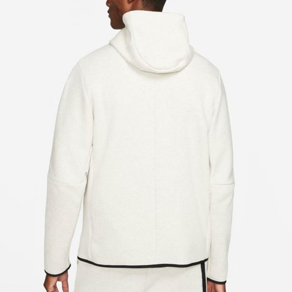 Nike Sportswear Tech Fleece Full Zip Hoodie White/Heather DD4688-100 Multi Size - Picture 2 of 12